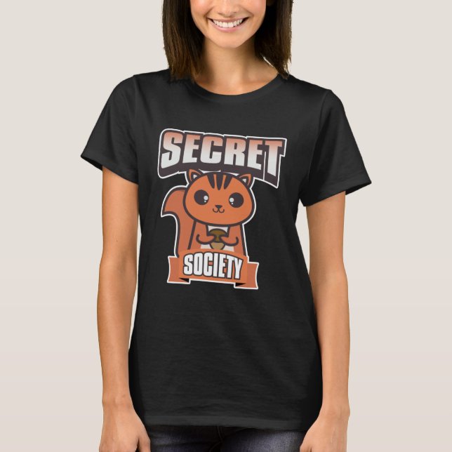 Cute squirrel company for squirrel girls t shirt (Framsida)