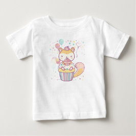 Cute Squirrel Cuptårta Party Baby T-Shirt