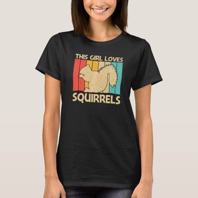 Cute Squirrel for Girls Mamma Squirrel Pet Rodent T Shirt (Framsida)
