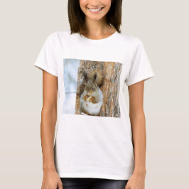 Cute Squirrel i ett vinter liggande T Shirt