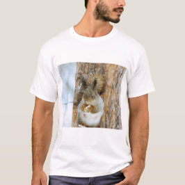 Cute Squirrel i ett vinter liggande T Shirt