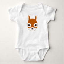 Cute Squirrel Kawaii-design Baby Bodykostym