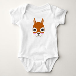 Cute Squirrel Kawaii-design Baby Bodykostym T Shirt