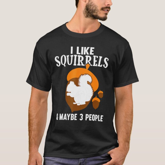 Cute Squirrel Kids Boys Girls Funny Animal Squirre T Shirt (Framsida)