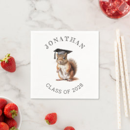 Cute Squirrel Kindergarten Studenten Pappersservett