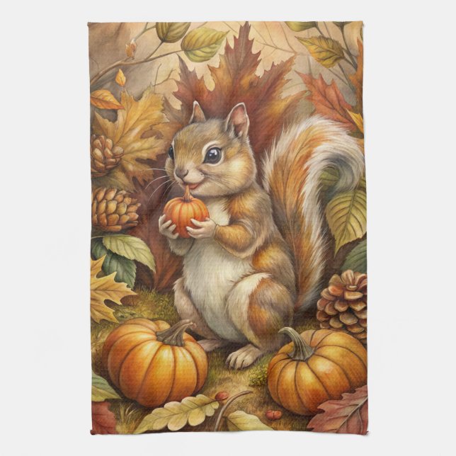 Cute Squirrel Kökshandduk (Vertikal)