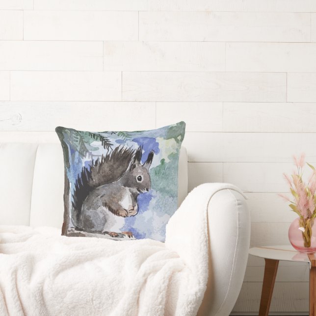 Cute squirrel kudde (Soffa)