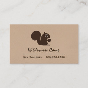 Cute Squirrel med Acorn Skogsmark Visitkort