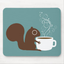 Cute Squirrel med kaffe | Kvismisk djurart