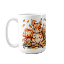 Cute Squirrel med svampar - Jord hösten