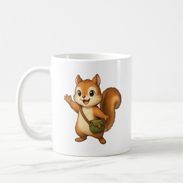 Cute Squirrel Mug – Okojo and Friends Kaffemugg (Vänster)