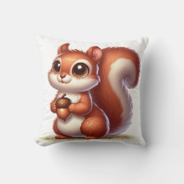 Cute squirrel Nursery Dekorativ kudde för flicka