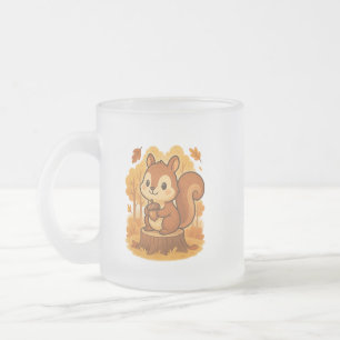 Cute Squirrel och Laptop Coffee Mugg
