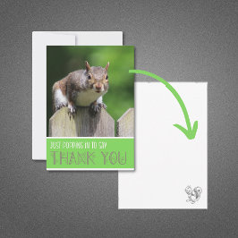 Cute Squirrel på Fence Flat-tack-kort Tack Kort