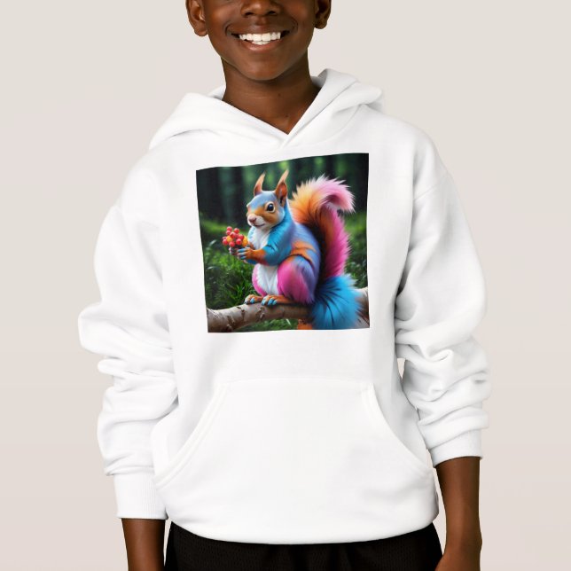 Cute Squirrel på Gren-19274 T Shirt (Framsida)