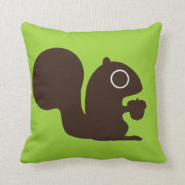 Cute Squirrel på Grönt (Anpassade) Kudde