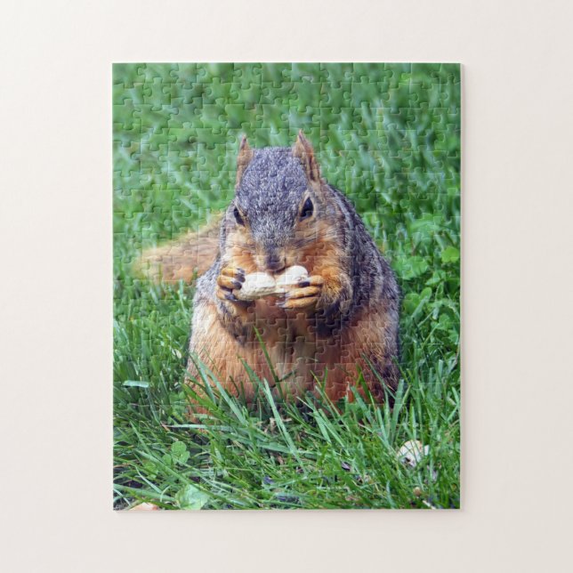 Cute Squirrel Peanut Photo Pussel (Vertikal)