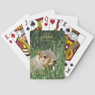 Cute Squirrel Photo Anpassningsbar Casinokort