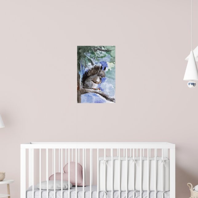 Cute squirrel poster (Barnkammare 2)