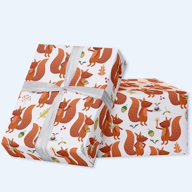 Cute Squirrel Presentpapper (Squirrel gift wrap paper roll for animal lovers)