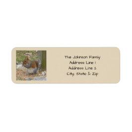 Cute Squirrel-Returetiketter Returadress Etikett