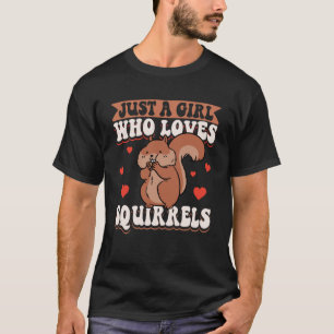 Cute Squirrel Rodent, bara en flicka som Kärlek Sq T Shirt