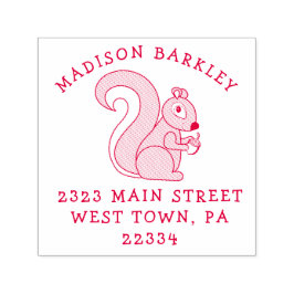 Cute Squirrel Självfärgande Stämpel