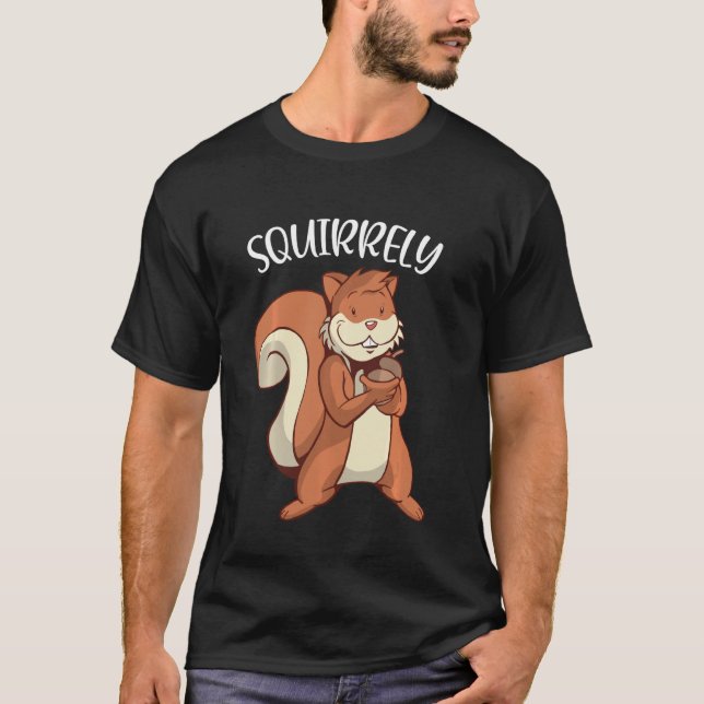 Cute Squirrel Squirrel Lycklig Funny Squirrel T Shirt (Framsida)