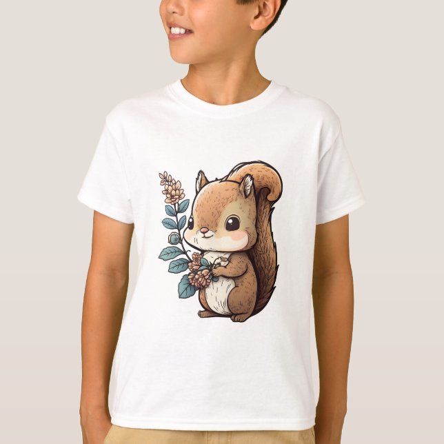 Cute Squirrel T Shirt (Framsida)
