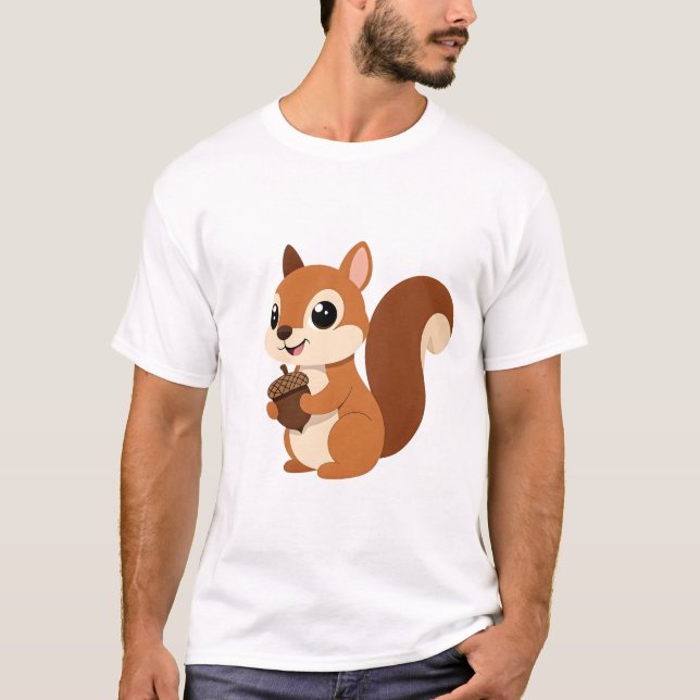 Cute Squirrel T Shirt (Framsida)