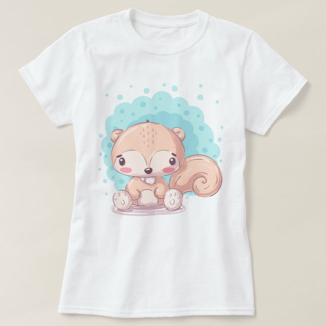 Cute Squirrel T-Shirt (Design framsida)