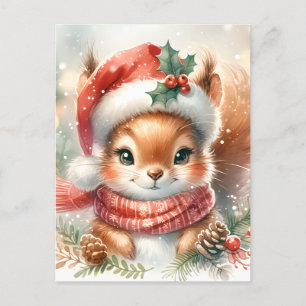 Cute Squirrel-vykort - Vaktfullt Helg Vykort