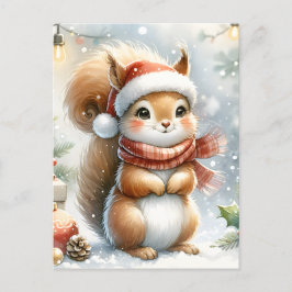 Cute Squirrel-vykort - Vaktfullt Helg Vykort