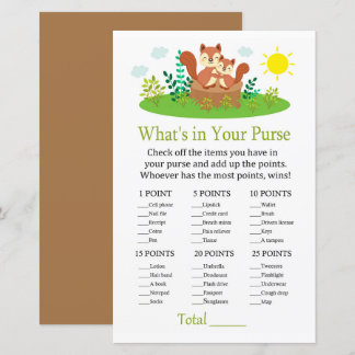 Cute Squirrel What's in your purse match