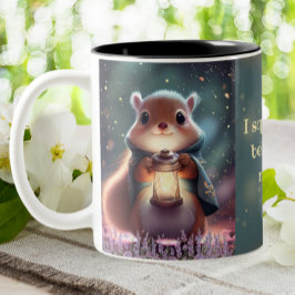 Cute Squirrel Whimsical Modern Personlig Två-Tonad Mugg