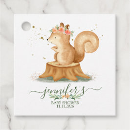 Cute Squirrel wildlife baby hello party Gåvor Etiketter