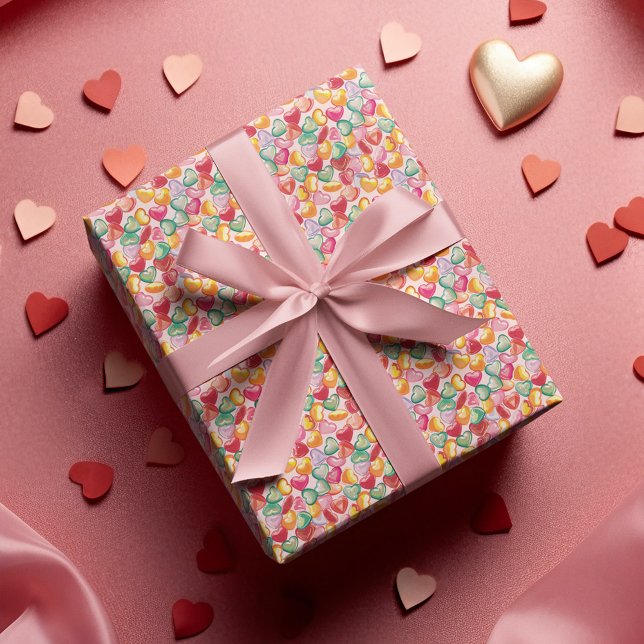 Cute Squishy Sweet Candy Heart Presentpapper (Skapare uppladdad)