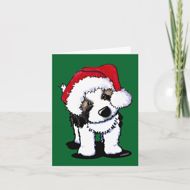 Cute St. Bernard-jul Helgkort (Framsida)