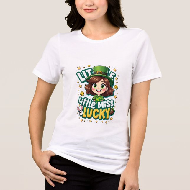 Cute St. Patrick Day Girl T Shirt (Framsida)