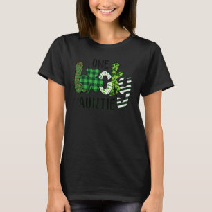 Cute St Patrick Day One Lucky Auntie Irish Family T Shirt
