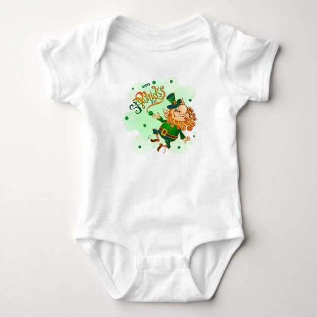 Cute St patrick's day Baby Bodykostym T Shirt (Framsida)