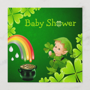 Cute St. Patrick's Day Baby Shower Inbjudningar