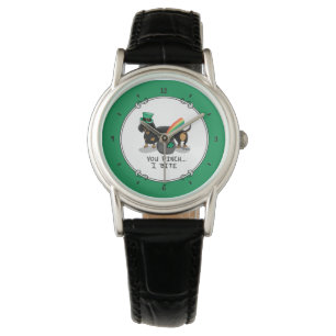 Cute St. Patrick's Day Dachshund (svart och tan) Armbandsur