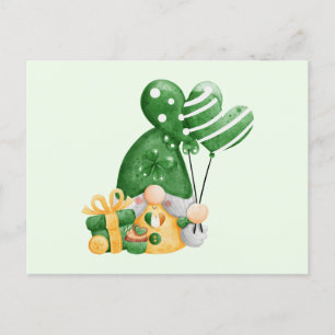 Cute St. Patrick's Day Gnome Vykort