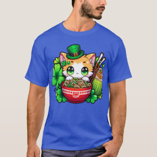 Cute St patricks day Irish Ramen Kittens for Women T Shirt