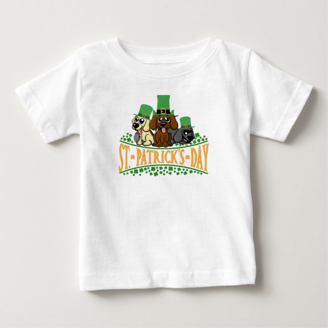 Cute St patrick's day Leprechaun Hat Shamrock T Shirt (Framsida)