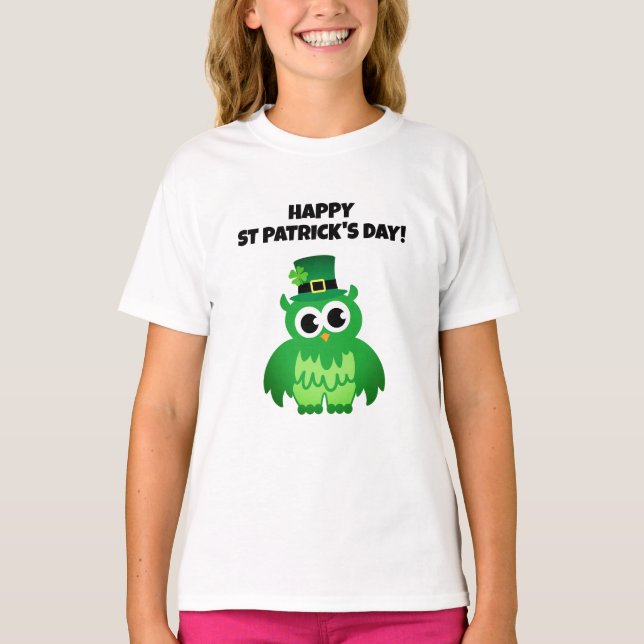Cute St patrick's day leprechaun T-Shirt för barn (Framsida)