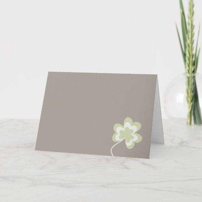 Cute St. Patrick's Day Shamrock Card Kort (Framsida)