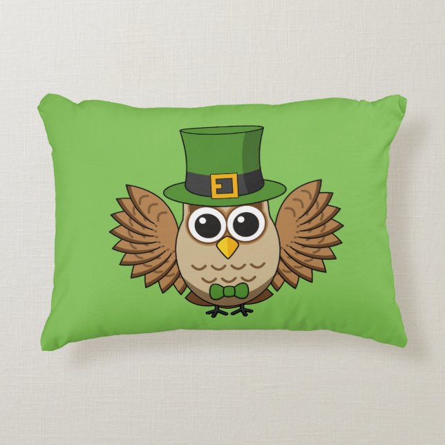 Cute St patrick's day Tecknad Prydnadskudde (Framsidan)