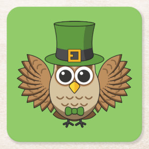 Cute St patrick's day Tecknad Underlägg Papper Kvadrat
